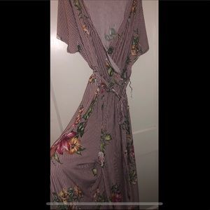 Floral wide leg pant jumpsuit